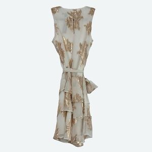 Gold + White Express dress